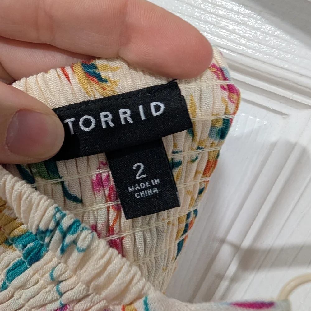 Torrid Carrie Floral Lace Inset Maxi Dress in Size 2 (18/20) - Picture 13 of 15